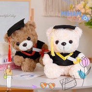 MIHAN Stuffed Dolls, Graduation Bear Cartoon Dr.Bear Plush Doll Toy, Kawaii 25cm Soft Wear Bachelor'