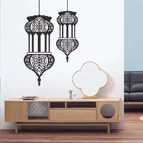 Muslim Islam Ramadan Wall Stickers For Home Decor antern Wallpaper Festival Elements Culture 60*30cm