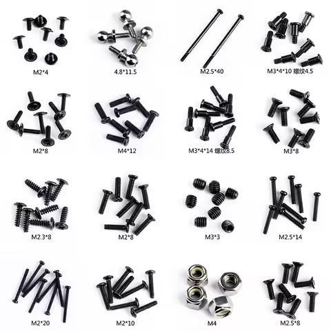Wltoys 12428 RC Car Spare parts Screws Pan Head Screws Flat Head Screws Half tooth screw M2 M2.3 M2.
