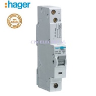 Hager ACC125 25A 1P+N 10mA Type C Electronic RCBO
