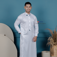 Gamis Saudi Pria Manset Al Zahra Dewasa Az-1838 Putih