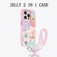 Jelly Color 2 In 1 Graffiti Smiley Face Premiumcasing Oppo A6s Reno 15F 5G Reno 15 Pro Max A6t Pro A