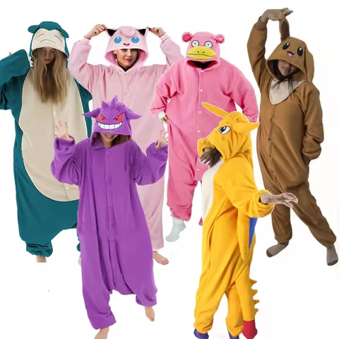 Bulbasaur Psyduck Gengar Onesies Snorlax Eevee Umbreon Cosplay Kigurumi Costume Halloween Anime Adul