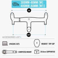 LEXON RYET Gravel Handlebar Carbon Road Integrated 28.6mm Road Bike Bar With Bike Computer Holder Ha