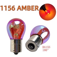 1156 Amber CHROME Plated Bulb DIADEM Orange Light Turn Signal Brake Wide Indicator