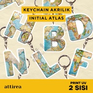 GANTUNGAN Acrylic Initial Keychain - Atlas | Unique Cute Initial Souvenir Keychain
