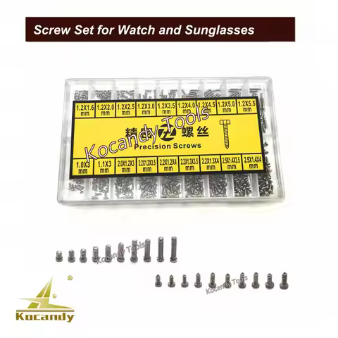 1000PCS Tiny Micro 18 Assortment Screws Eye Sun Glasses Watches Repair Tool Kit