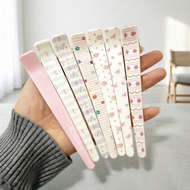 【7】Women's Cute Cartoon-Print Long Straight-Across Bangs Side-Swept Duckbill Clip