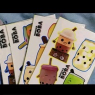 Viral boba stickers, contents 2 cute children's toys