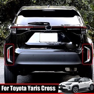 For Toyota Yaris Cross 2020 2021 ABS black Rear Fog light Lamp Cover Trim Foglamp Frame Sticker Car Exterior Accessories