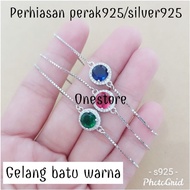 925 SILVER DRAWSTONE BRACELET WITH WHITE GOLD PLATED GTD 236, GTD 237 COLOR BRACELET. GTD 235