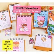 🎊🎉🎁🎀🎈 💖 CUTE CARTOON 2023 Table Calendar 🎀 Pocket Calendar Daily Planner Small Desk Calendar Christmas Gifts