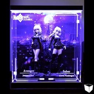 好物推薦～免運～【魔盒】壽屋Fate FGO 黑貞德 黑SABER 新宿 雙人手辦 led 展示盒