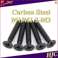 Black carbon steel KA countersunk self-tapping, wood screws, countersunk self-tapping screws, pointe