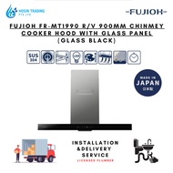 FUJIOH FR-MT1990 R/V 900MM CHINMEY COOKER HOOD WITH GLASS PANEL(GLASS BLACK) - 1 YEAR LOCAL WARRANTY