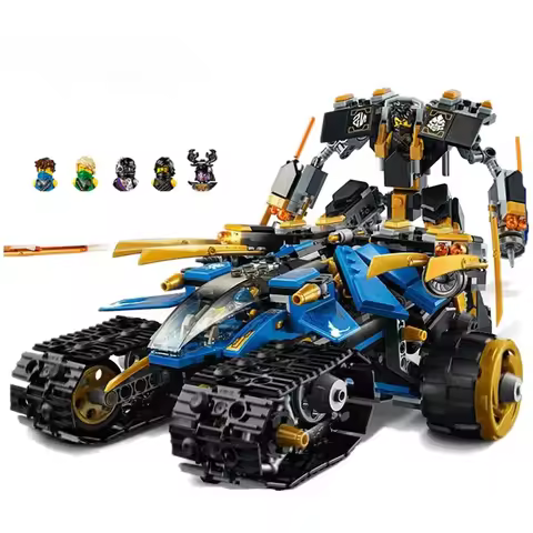 606pcs Thunder Raider Mechanical Warrior Robot Mecha Building Blocks Model Toys for Kids Adult Gift