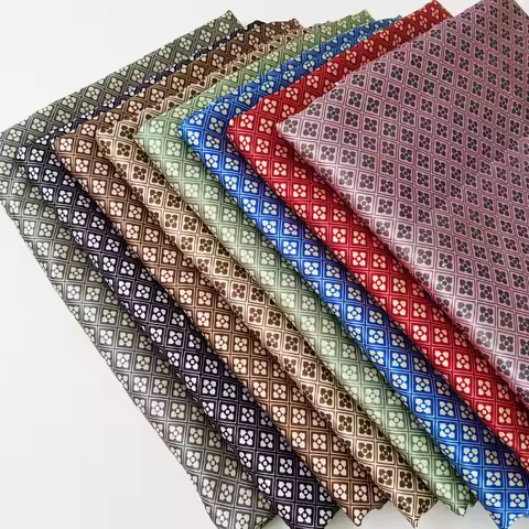 1 Meter X 1.48 Meter Retro Shirt Material Satin Fabric Lining Plaid Floral Patchwork