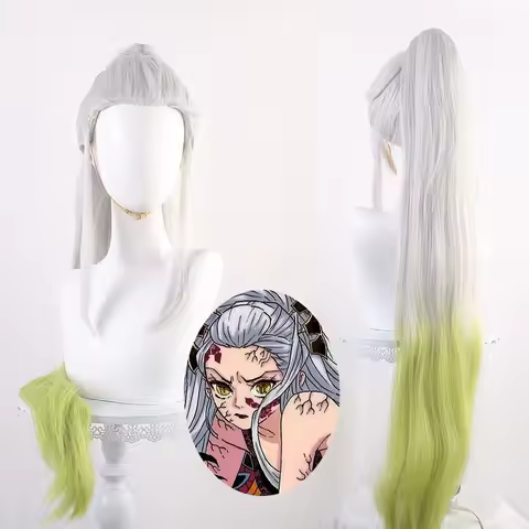 Demon Anime Daki Cosplay Wig Synthetic Long Straight Wig Anime Coser Cute Girl Heat Resistant Fiber 
