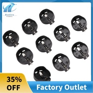 10pcs Black Round Button Battery Holder Case for CR2032 2016 2025