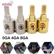 AHTY Car Audio Connector, Pure Copper Gold Silver Car Speaker Wire Terminal, 0GA 4GA 8GA Wire Reduce