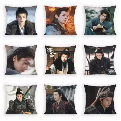 1pc Zhu Yu Xie Zheng Pillow Cover, Polyester 2D Double-Sided Print, Zhang Linghe Ancient Drama Chara