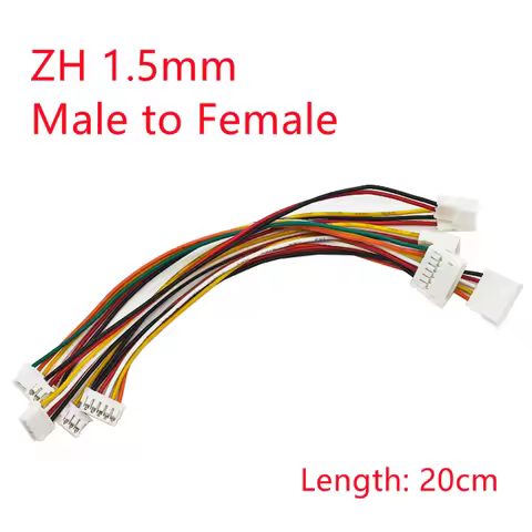 5Pcs/lot JST ZH1.5 Female To Male Adapter Conversion Line Connector with 200mm Extension Cable 20cm 