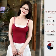 MiSoul Small Version 2-String Shirt with Elastic Foam Padded Hem, 2-Layer 2-String Shirt 423