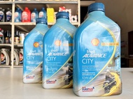 น้ำมันเครื่องสังเคราะห์แท้ 100 % SHELL ADVANCE CITY 10W40 ขนาด 1 ลิตร