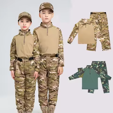 Outdoor Children's CP Hunting Outfit Camouflage Suit Clothes Boy's Tactical ACU Combat Suits CS Kids