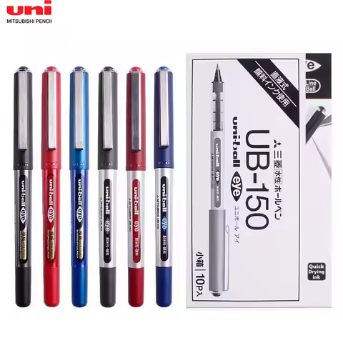 UNI Stationery Micro Gel Pens, 0.38/0.5mm Large Capacity UB-150 Straight Liquid Ballpoint Pen, Learn