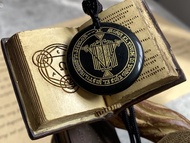 【所羅門鑰匙_名利雙收護符。黑曜石吊墜】榮譽、財富