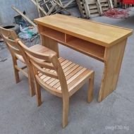 Long Rectangular Rice Strip Table Double Desk Pure Solid Wood1.8Long Table Paint Supply Training1.2M
