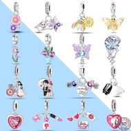 Brand New 925 Sterling Silver Barbie Series-Barbie Fashion Three-Piece Pendant Suitable for Pan Char
