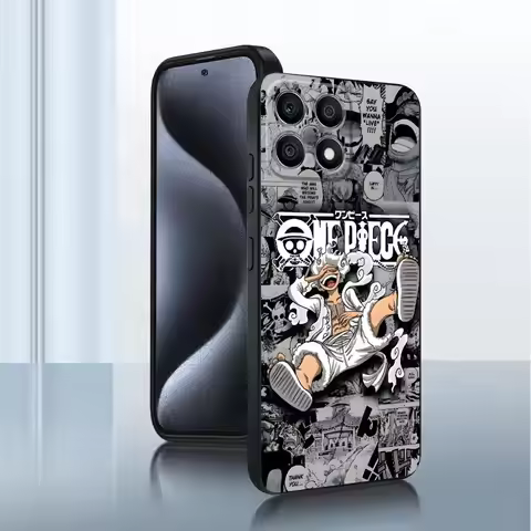 Comic One Piece Black Soft Shell Phone Case for Honor 70 X9b X8 X8b X6a X8c X6 X7c 8X X5b X8a X7 X9c