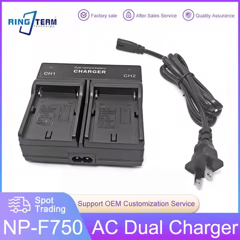 100-240V Power Quick Dual Charger for SONY Battery NP-F970 F980 NP-F750 F770 NP-F550 F570 NP FM50 FM