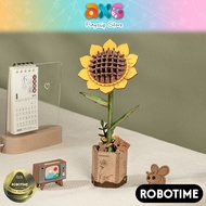 Robotime Rowood DIY Sunflower 3D Wooden Puzzle (TW011) Wooden Flower Puzzle