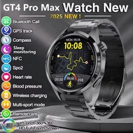 2025 New Watch GT4 Pro Max Smart Watch 1.6 Inch HD AMOLED Screen Compass NFC GPS Tracker Bluetooth C