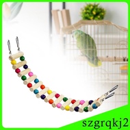 [Szgrqkj2] Bird Hanging Ladder Flexible Pet Bird Cage Accessories Bird Wooden