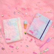A5 B5 Fluffy Binder FREE PAPER & PEN. Size 20 Rings & 26 rings. pastel unicorn | Decnacs