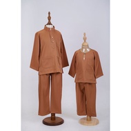 Modern Baju Melayu Budak- Nude Brown