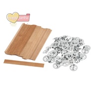 120Pcs Thick Wooden Candle Wicks, 5.1x0.5 Inch Natural Smokeless Wood Wicks for Candle Making