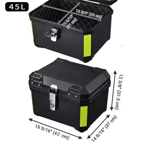 45L57L Motorcycle Trunk Helmet Box Universal Motorbike Top Case ABS Tail Box Rear Luggage Case Water