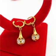 wing sing 916 earring Yellow gold lantern earrings subang emas 916 original