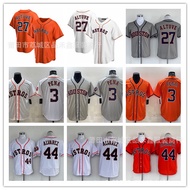 Same Day DeliveryBaseball Uniform Astros Jersey No. 27 ALTUVE Astros No. 3/44 ALVAREZ Short Sleeve