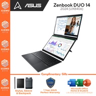 ASUS Zenbook Duo 14 OLED UX8406M-APZ032WS - Intel Core Ultra 7-155H,32GB D5 RAM,1TB SSD, Intel Arc,14" 3K OLED 120Hz,Gra