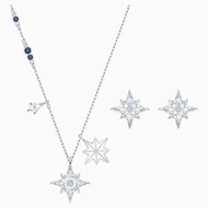 Swarovski 施華洛世奇  Swarovski 施華洛世奇 水晶銀色聖誕星星雪花項鍊耳釘套裝 5517182- # white Picture Color