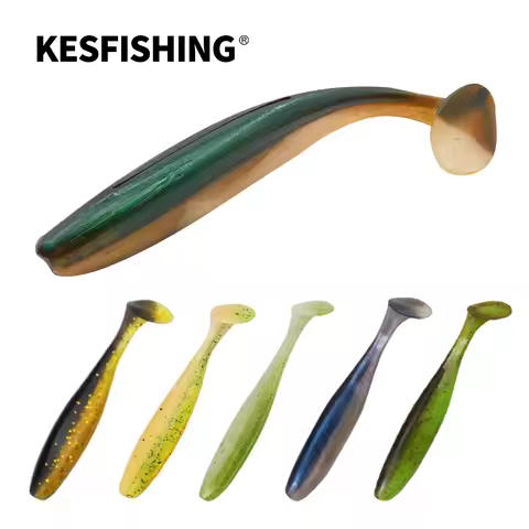 KESFISHING Large Fishing Lure ES Easy Shiner 180mm Pesca Artificial Soft Plastics Baits Paddle Tail