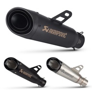 Universal 51mm akrapovic Motorcycle Modify Project Two-Layer Three-Layer Exhaust Muffler with DB Kil