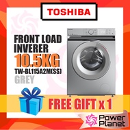 [FREE GIFT] Toshiba 10.5KG TW-BL115A2M(SS) or 7.5KG Front Load Washer TW-BL85A2M(SS) Grey / TW-BL85A