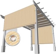 Outdoor Patio Pergola Shade Netting, Rectangle Canopy Garden Gazebo Mesh Fabric, 90% Sun Block Grape